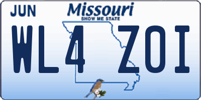 MO license plate WL4Z0I