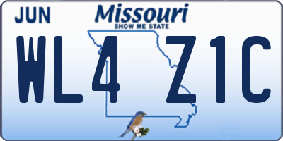 MO license plate WL4Z1C