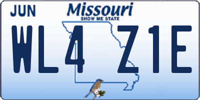 MO license plate WL4Z1E