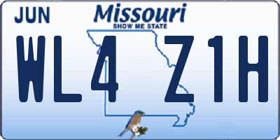 MO license plate WL4Z1H