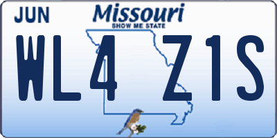 MO license plate WL4Z1S