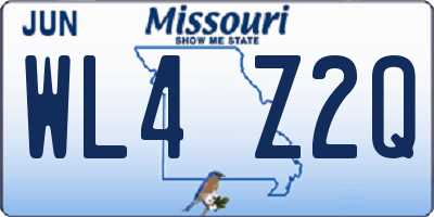 MO license plate WL4Z2Q