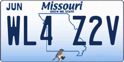 MO license plate WL4Z2V