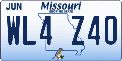 MO license plate WL4Z4O