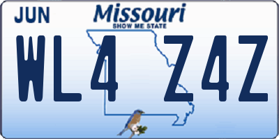 MO license plate WL4Z4Z