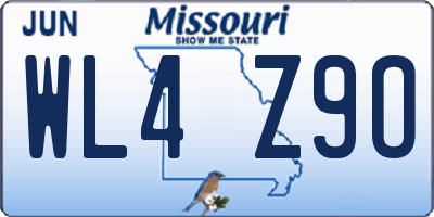 MO license plate WL4Z9O