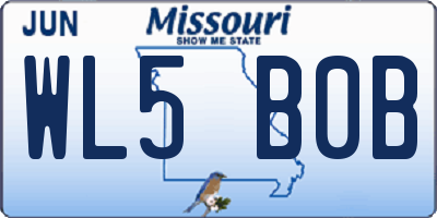 MO license plate WL5B0B