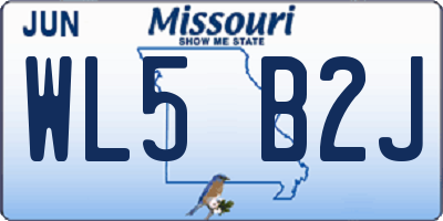 MO license plate WL5B2J