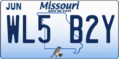 MO license plate WL5B2Y
