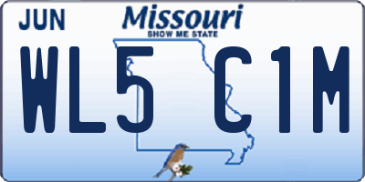 MO license plate WL5C1M