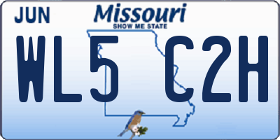 MO license plate WL5C2H