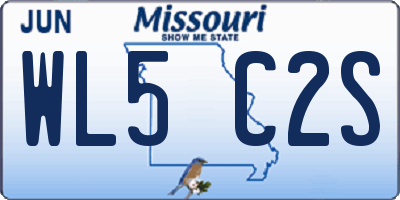 MO license plate WL5C2S