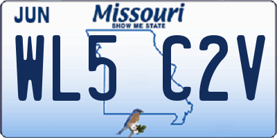 MO license plate WL5C2V