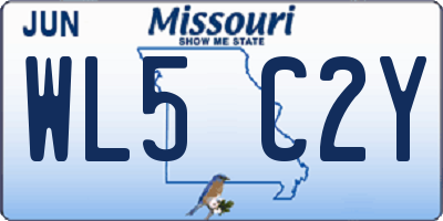 MO license plate WL5C2Y