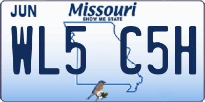 MO license plate WL5C5H