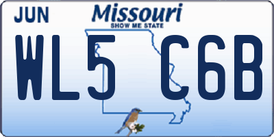 MO license plate WL5C6B