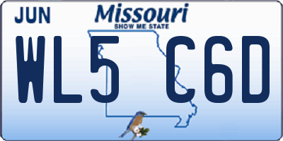 MO license plate WL5C6D