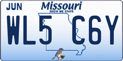 MO license plate WL5C6Y