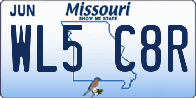 MO license plate WL5C8R