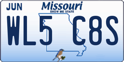 MO license plate WL5C8S