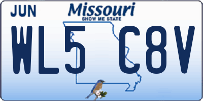 MO license plate WL5C8V