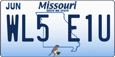 MO license plate WL5E1U