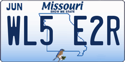 MO license plate WL5E2R