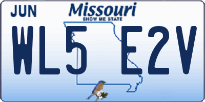 MO license plate WL5E2V