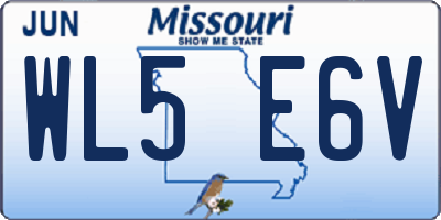 MO license plate WL5E6V