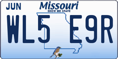 MO license plate WL5E9R