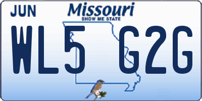 MO license plate WL5G2G