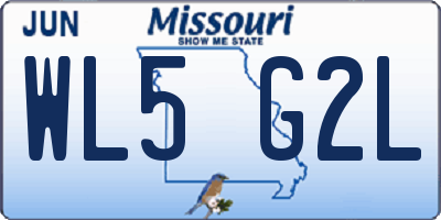 MO license plate WL5G2L