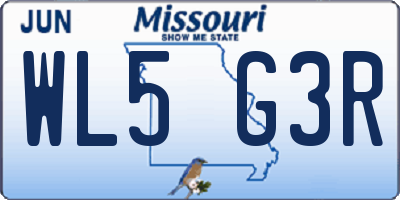 MO license plate WL5G3R