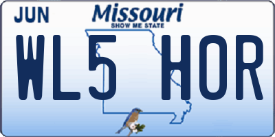 MO license plate WL5H0R