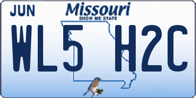 MO license plate WL5H2C