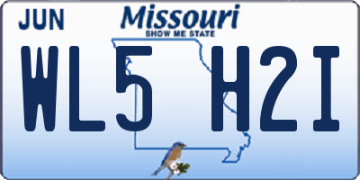 MO license plate WL5H2I