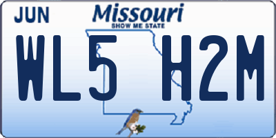MO license plate WL5H2M
