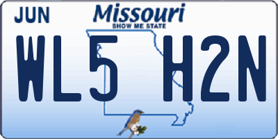 MO license plate WL5H2N
