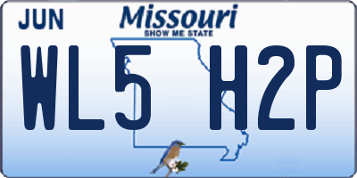 MO license plate WL5H2P
