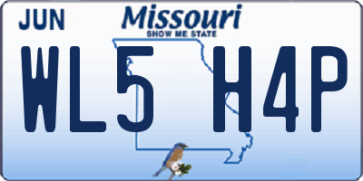 MO license plate WL5H4P