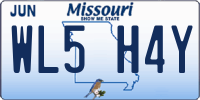 MO license plate WL5H4Y