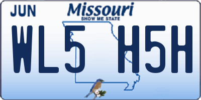 MO license plate WL5H5H