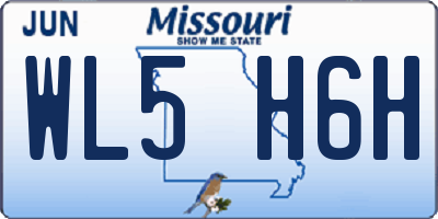 MO license plate WL5H6H