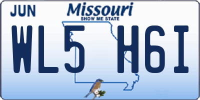 MO license plate WL5H6I