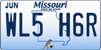 MO license plate WL5H6R
