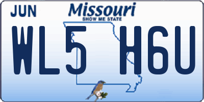 MO license plate WL5H6U