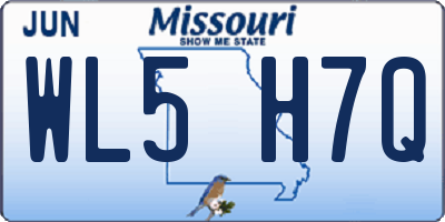 MO license plate WL5H7Q