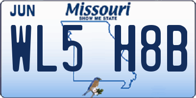 MO license plate WL5H8B