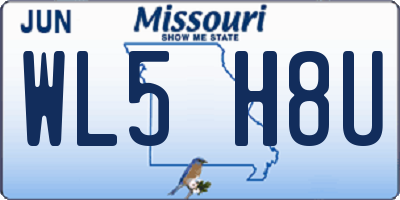 MO license plate WL5H8U