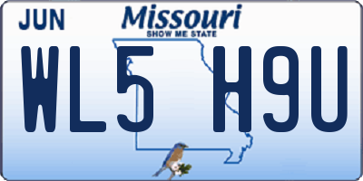 MO license plate WL5H9U